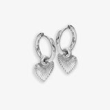 Essence Heart Huggie Earrings Hot Diamonds