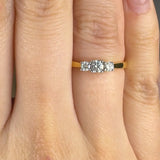 "Evarique" 1.40 Carat Round Cut Natural Diamond Trilogy Engagement Ring MDR4519