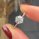 "Evoria" 0.61 Carat Round Cut Natural Diamond Solitaire Engagement Ring MDC973