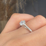"Evoria" 0.61 Carat Round Cut Natural Diamond Solitaire Engagement Ring MDC973