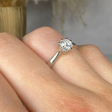 Natural Diamond Solitaire Engagement Ring- Side view