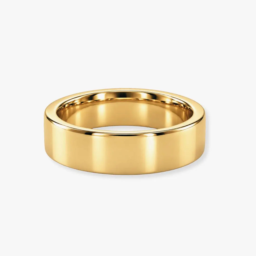 FLAT COURT WEDDING RING IN 5MM WIDTH