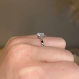 "Faith" Solitaire Round Brilliant Cut Twist Prongs Diamond Engagement Ring SSRB11 - HEERA DIAMONDS