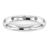 Five 0.15 Carat Round Cut Diamond Station Set Wedding Band - HEERA DIAMONDS
