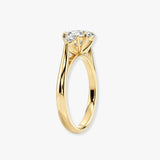 "Glenney" 2.5 Carat Three Stone Oval Cut with Pear Trilogy Engagement Ring