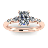 "Godiva" Radiant Cut 2 Carat Diamond Shoulder 9KT White Gold DSRC01 HEERA DIAMONDS