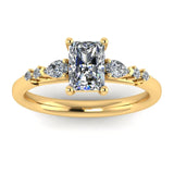 "Godiva" Radiant Cut 2 Carat Diamond Shoulder 9KT White Gold DSRC01 HEERA DIAMONDS