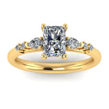 "Godiva" Radiant Cut 2 Carat Diamond Shoulder 9KT White Gold DSRC01 HEERA DIAMONDS