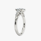 "Godiva" Radiant Cut 2 Carat Diamond Shoulder 9KT White Gold DSRC01