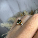 "Grinch" Three Stone Round Cut Diamond Trilogy Engagement Ring HEERA DIAMONDS