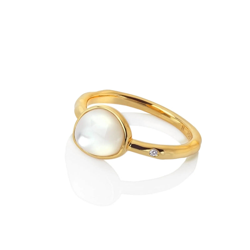 HD X JJ Calm Mother Of Pearl Ring XS HD X Golden Edit