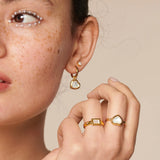 HD X JJ Heart Ring - MOP-XL HD X Golden Edit