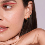 HD X JJ Hexagon White Topaz Earrings HD X Golden Edit