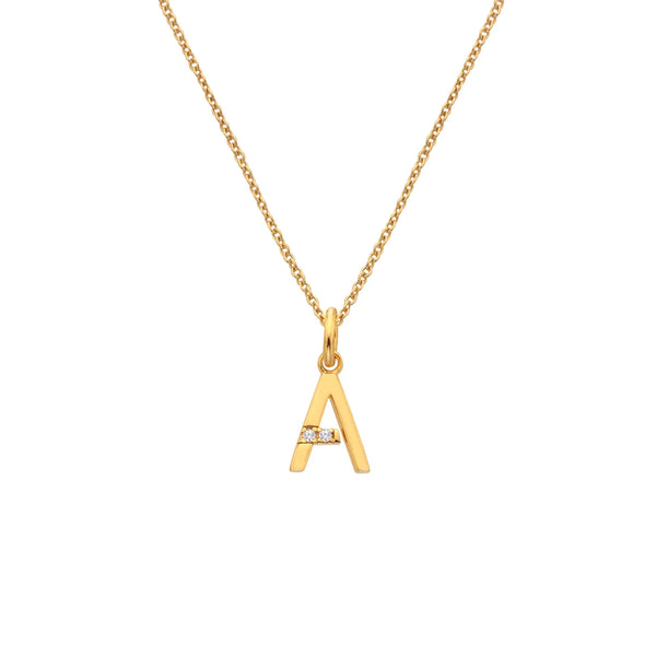 HD X JJ Letter A Pendant - Yellow Gold Plated HD X Golden Edit