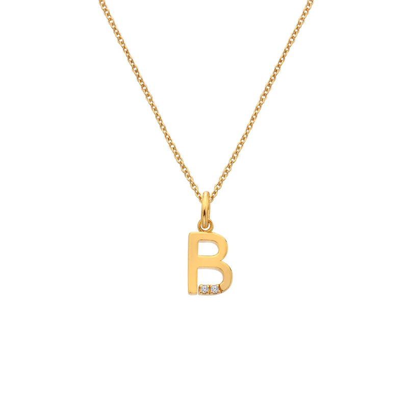 HD X JJ Letter B Pendant - Yellow Gold Plated HD X Golden Edit