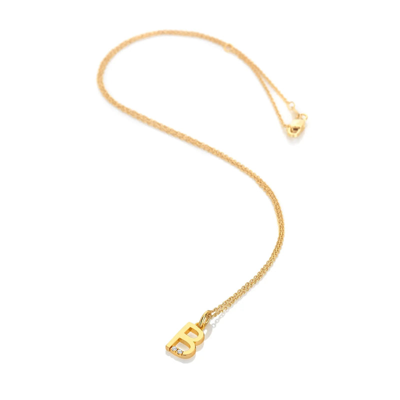 HD X JJ Letter B Pendant - Yellow Gold Plated HD X Golden Edit