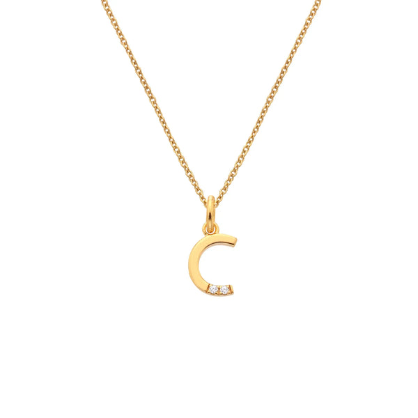 HD X JJ Letter C Pendant - Yellow Gold Plated HD X Golden Edit