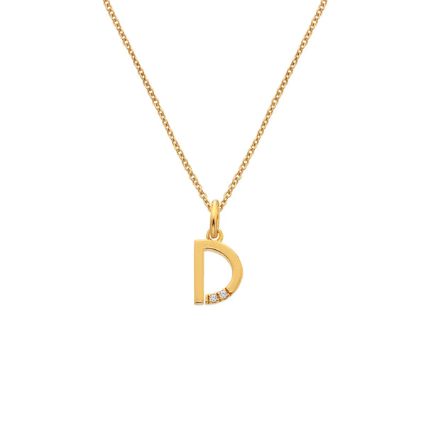 HD X JJ Letter D Pendant - Yellow Gold Plated HD X Golden Edit