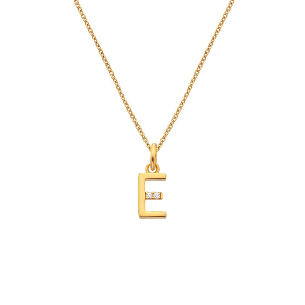 HD X JJ Letter E Pendant - Yellow Gold Plated HD X Golden Edit