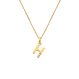 HD X JJ Letter H Pendant - Yellow Gold Plated HD X Golden Edit