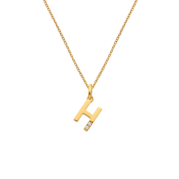 HD X JJ Letter H Pendant - Yellow Gold Plated HD X Golden Edit
