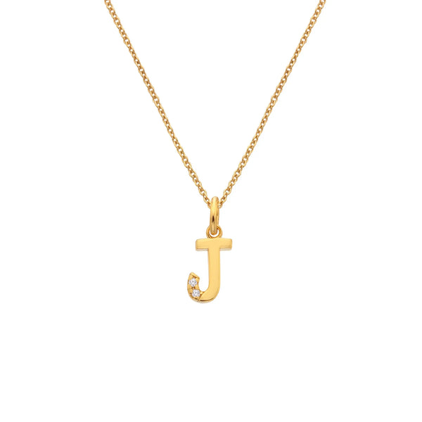 HD X JJ Letter J Pendant - Yellow Gold Plated HD X Golden Edit