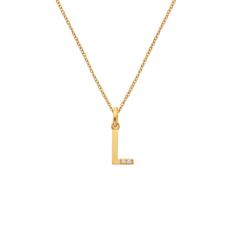 HD X JJ Letter L Pendant - Yellow Gold Plated HD X Golden Edit
