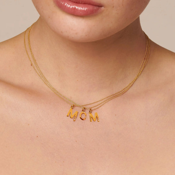 HD X JJ Letter M Pendant - Yellow Gold Plated HD X Golden Edit