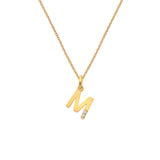 HD X JJ Letter M Pendant - Yellow Gold Plated HD X Golden Edit