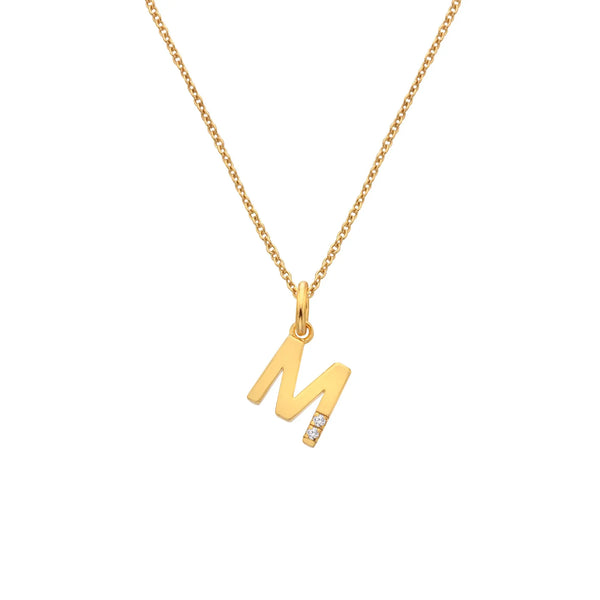HD X JJ Letter M Pendant - Yellow Gold Plated HD X Golden Edit