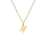 HD X JJ Letter N Pendant - Yellow Gold Plated HD X Golden Edit