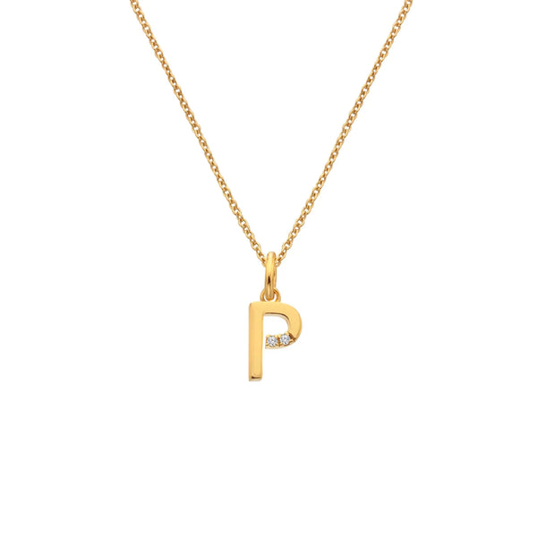 HD X JJ Letter P Pendant - Yellow Gold Plated HD X Golden Edit