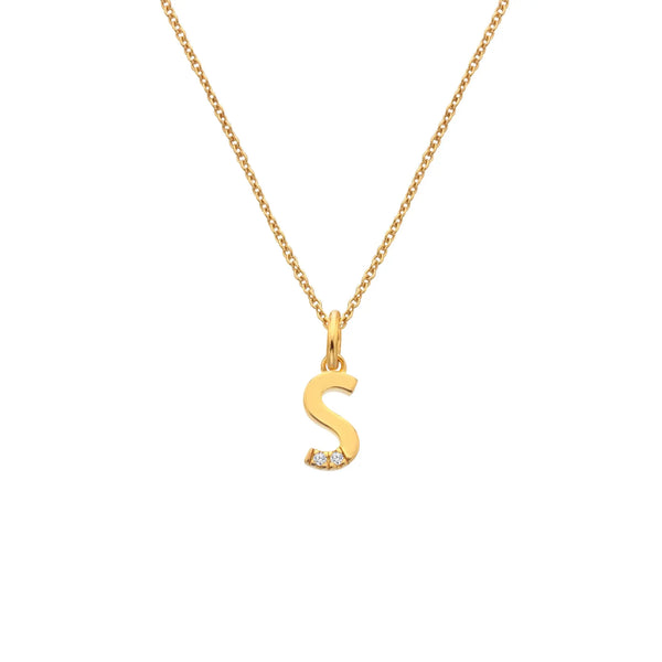 HD X JJ Letter S Pendant - Yellow Gold Plated HD X Golden Edit