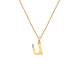 HD X JJ Letter U Pendant - Yellow Gold Plated HD X Golden Edit
