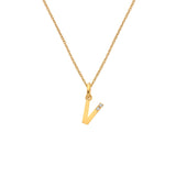 HD X JJ Letter V Pendant - Yellow Gold Plated HD X Golden Edit