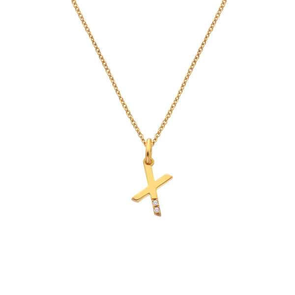 HD X JJ Letter X Pendant - Yellow Gold Plated HD X Golden Edit