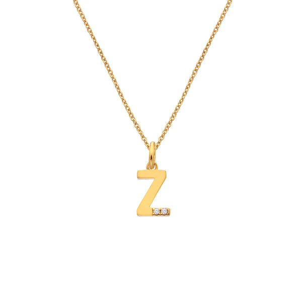 HD X JJ Letter Z Pendant - Yellow Gold Plated HD X Golden Edit