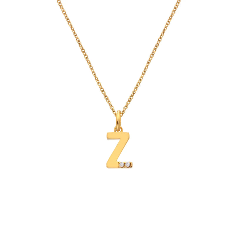 HD X JJ Letter Z Pendant - Yellow Gold Plated HD X Golden Edit