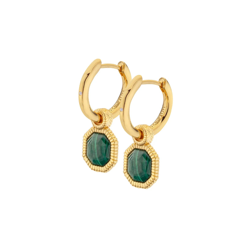 HD X JJ Revive Malachite Earrings HD X Golden Edit