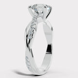"Halena" Round Cut 2 Carat diamond Shoulder Platinum Engagement Ring DSRB31 HEERA DIAMONDS