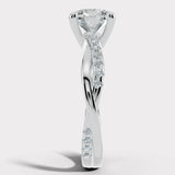 "Halena" Round Cut 2 Carat diamond Shoulder Platinum Engagement Ring DSRB31 HEERA DIAMONDS