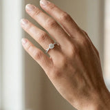 "Halena" Round Cut 2 Carat diamond Shoulder Platinum Engagement Ring DSRB31