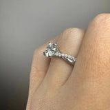 "Halena" Round Cut 2 Carat diamond Shoulder Engagement Ring HEERA DIAMONDS