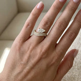 "Hanover" 1.85 Carat Pear Cut Shoulder Lab Grown Diamond Engagement Ring HLR506