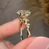 "Haven" Oval Cut Diamond Shoulders Engagement Ring - HEERA DIAMONDS