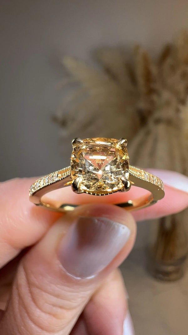 "Helen" Cognac/Brown Diamond Pave-set Diamond Band DSCC01 HEERA DIAMONDS