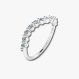 "Helene" Bubble Wave Shaped Round Brilliant 0.50ct Diamonds Eternity Ring ET50 HEERA DIAMONDS