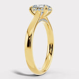 "Honor" 2 Carat Hidden Under Halo Oval Cut Diamond Yellow Gold Engagement Ring UHOC15 HEERA DIAMONDS
