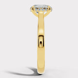 "Honor" 2 Carat Hidden Under Halo Oval Cut Diamond Yellow Gold Engagement Ring UHOC15 HEERA DIAMONDS