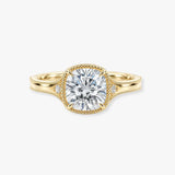 "Hope" Cushion Cut 3 Carat Trilogy Platinum Engagement Ring 3SCC04